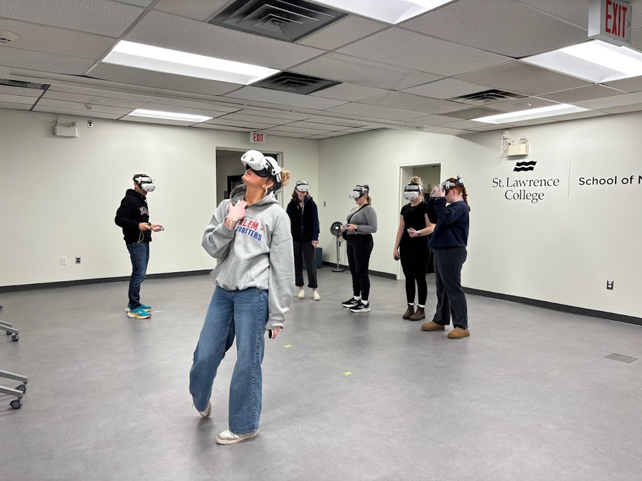 students in VR lab